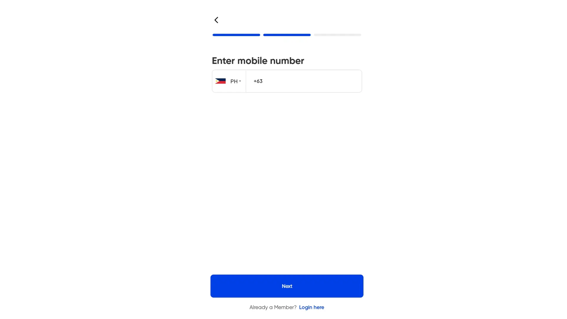 Enter Ph phone number
