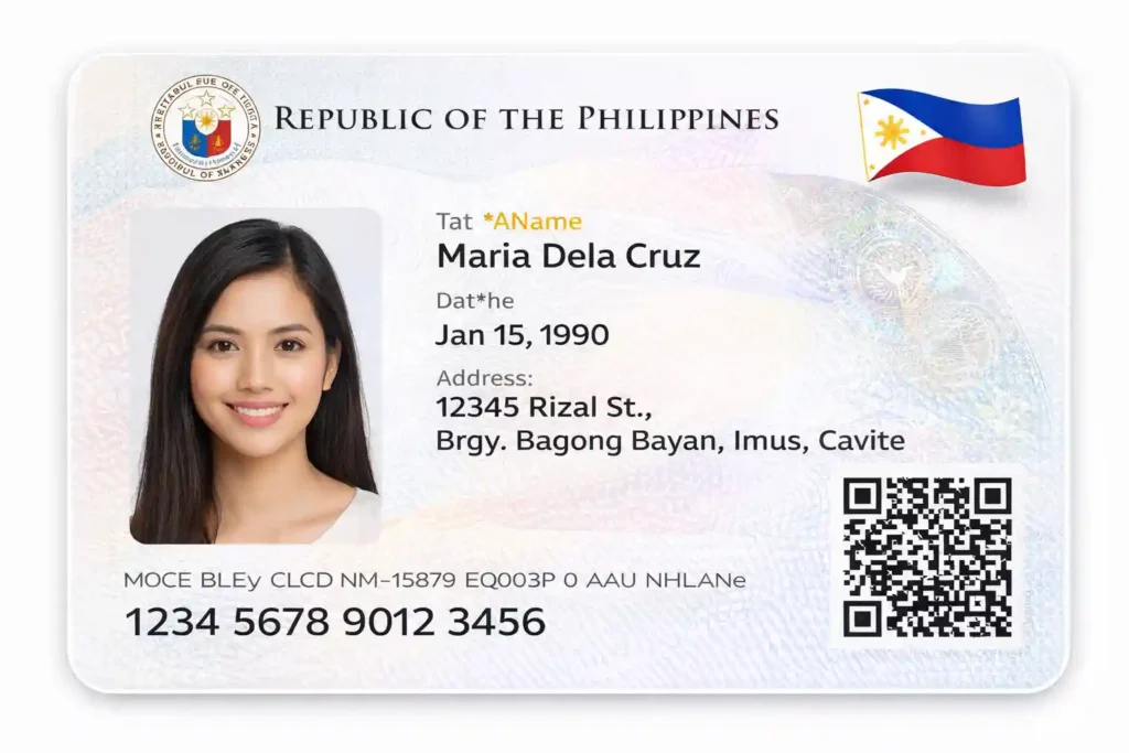 National ID Sample front side