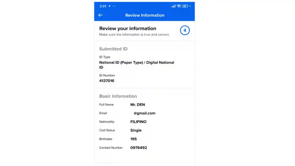 Review Your Information